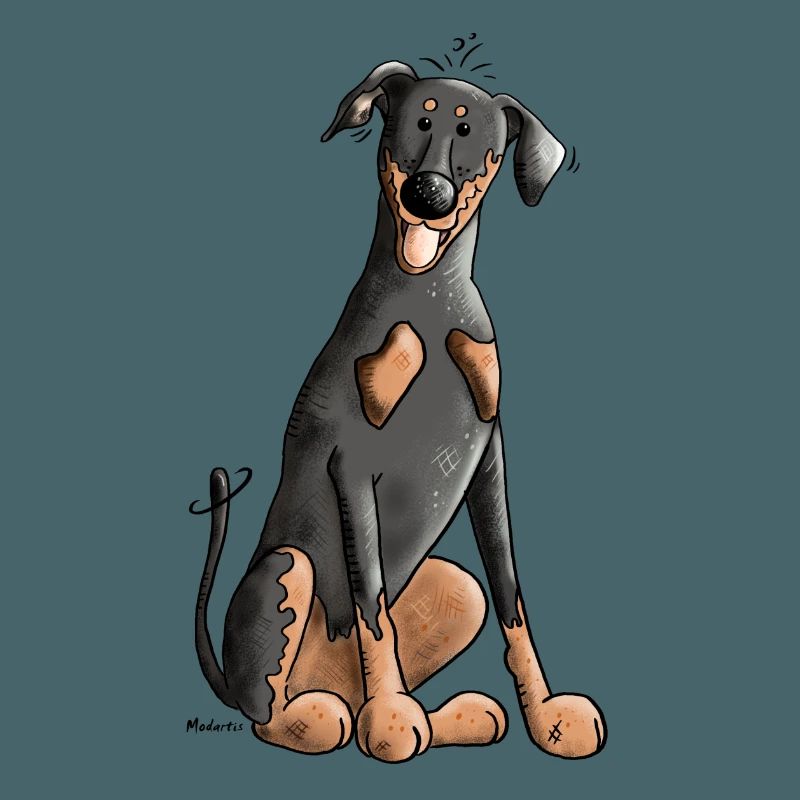 Drolliger Dobermann