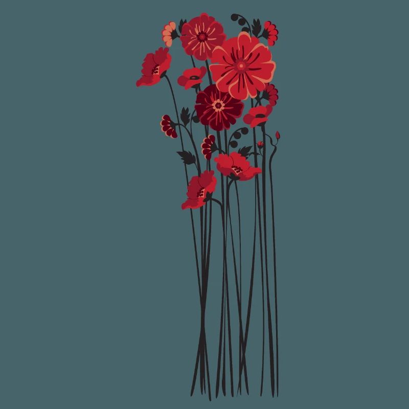 Illustration de fleurs de galets