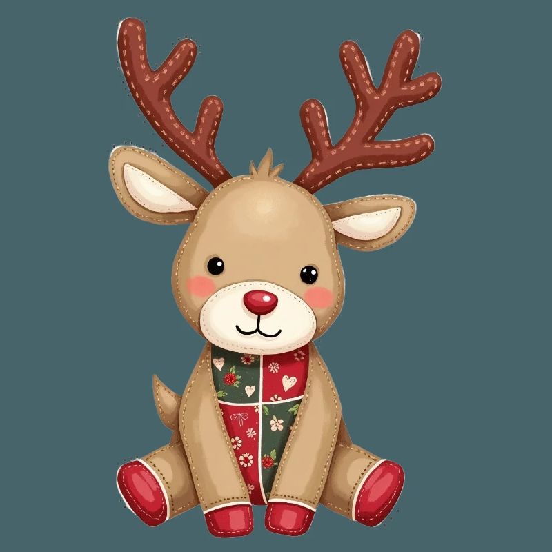 Patchwork Rentier Winterliebe