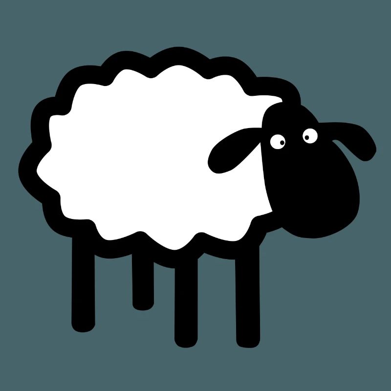 Kuckuck-Schaf-Silhouette