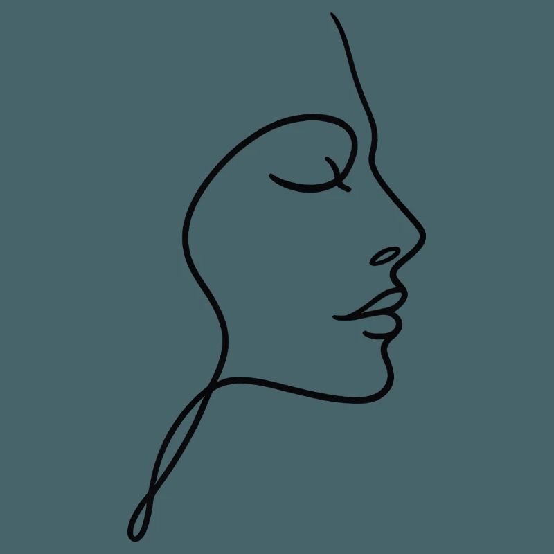 Liniengesicht Silhouette