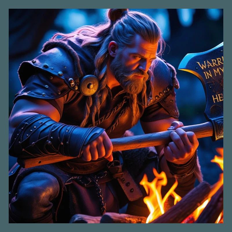 Fantasy Wikinger mit einer Axt