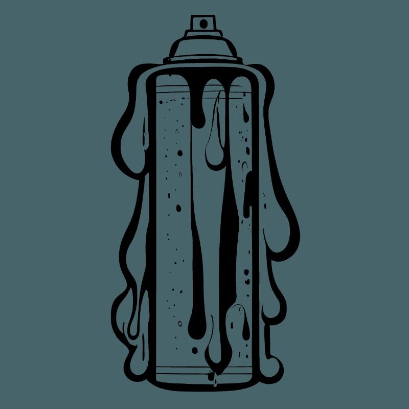 Comic Spray Can with Drops