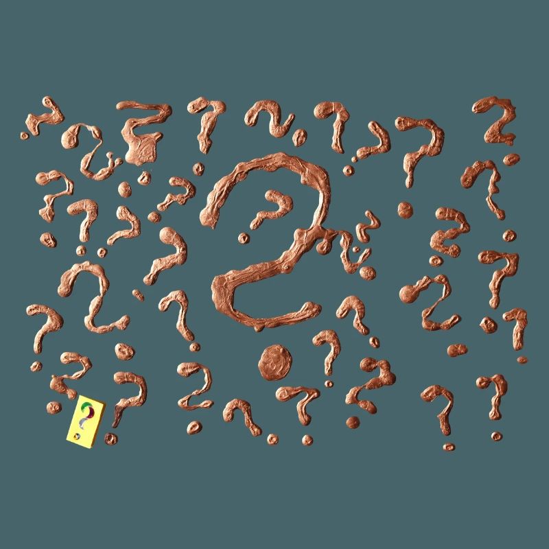 De nombreuses œuvres d’art avec points d’interrogation
