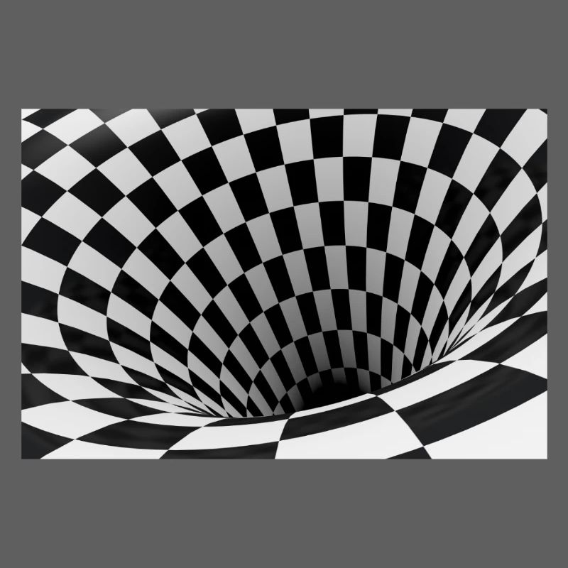 Black and white checkerboard vortex