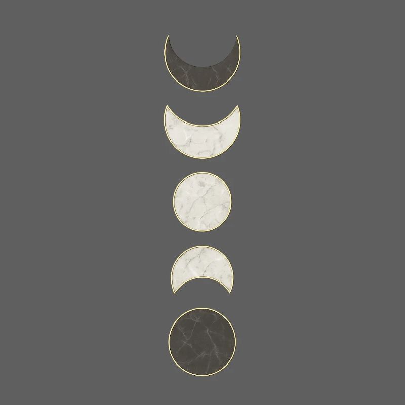Moon Phases Marble Pattern