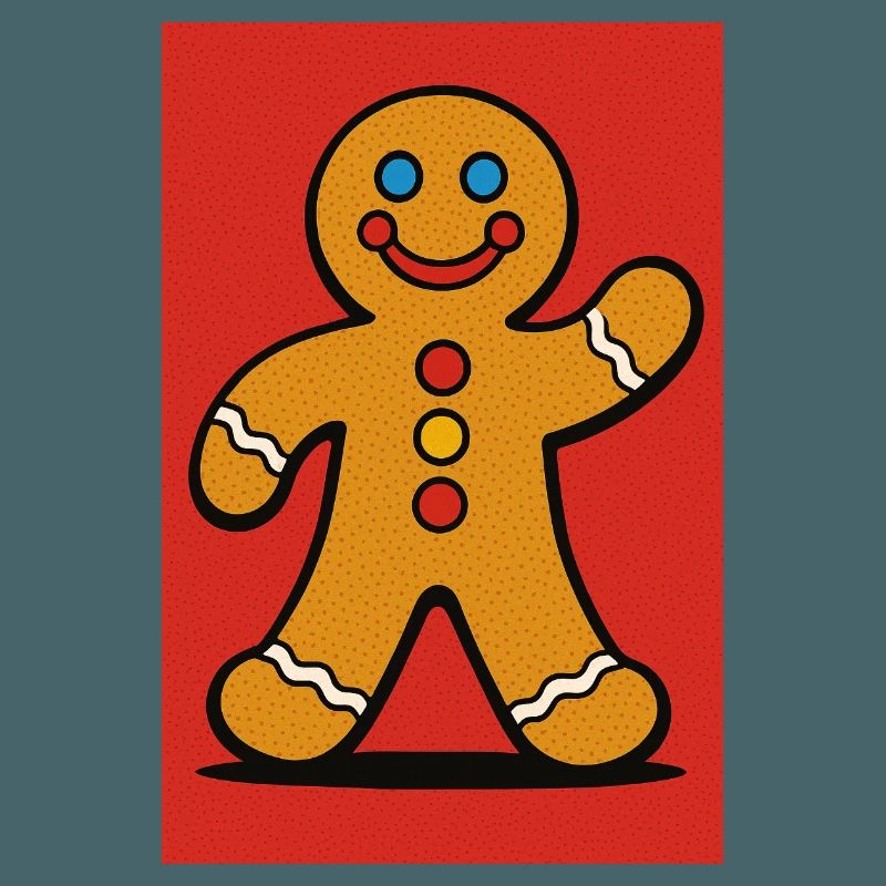 Glücklicher Lebkuchenmann