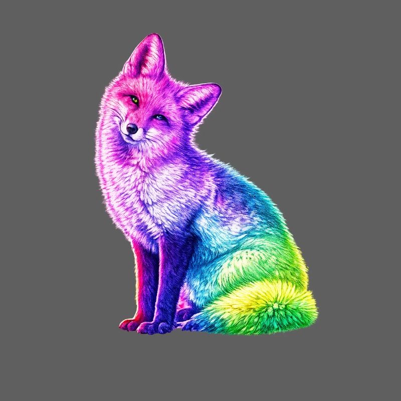 Regenbogenfuchs Farbkunst