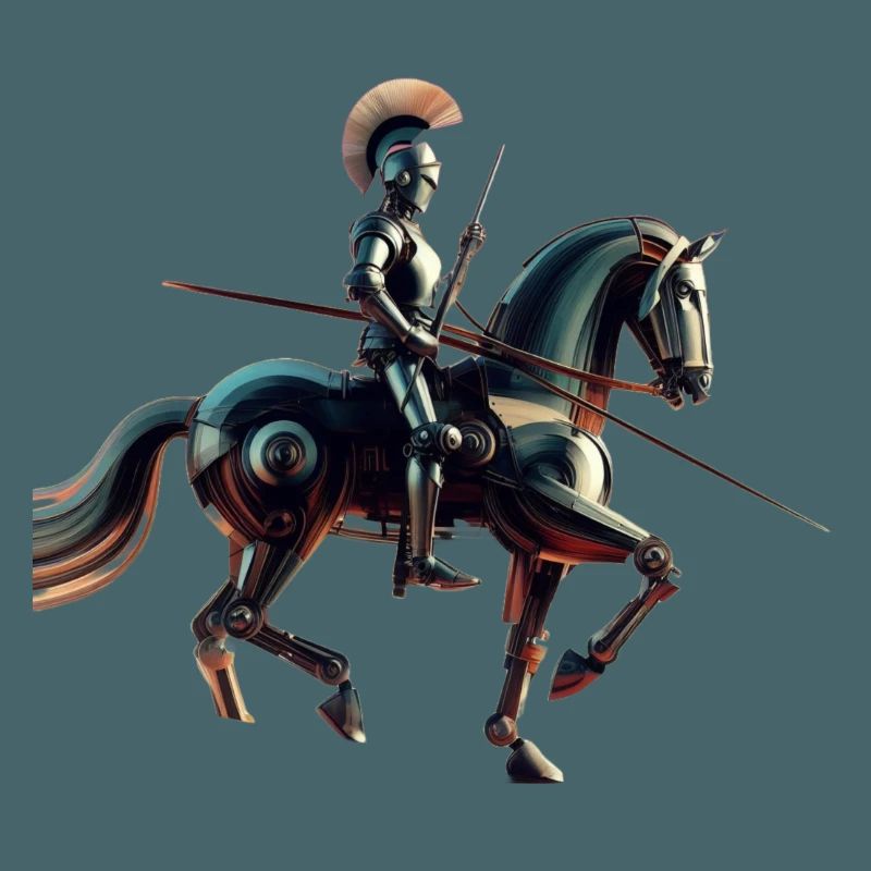 Futuristischer Roboterritter