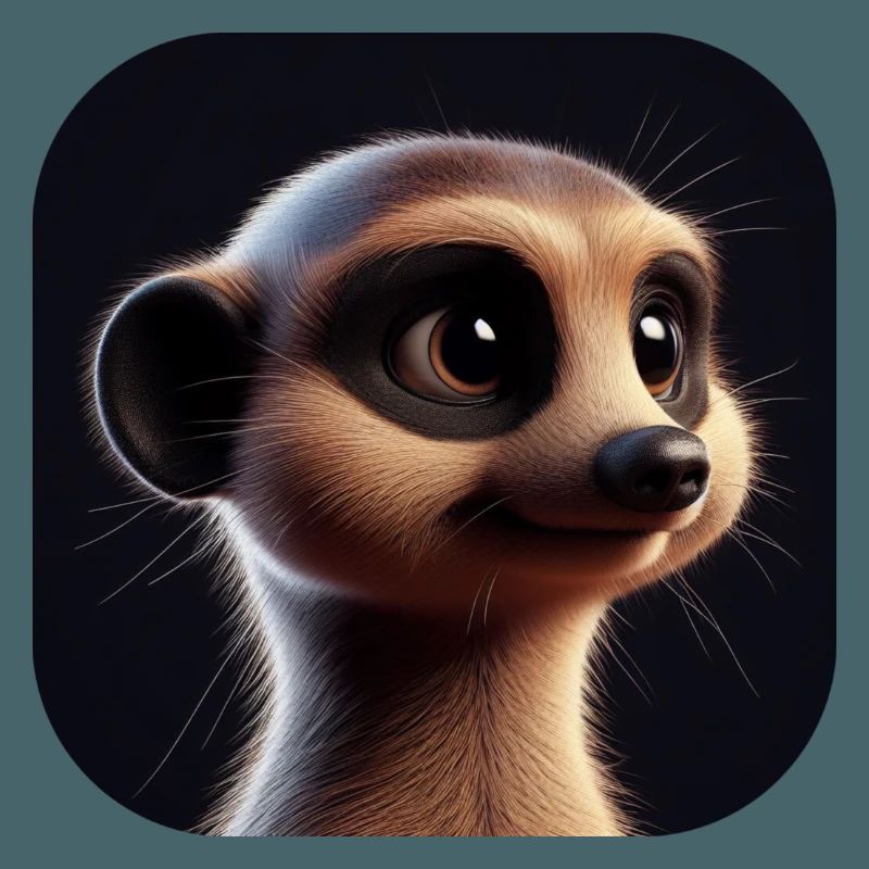 Suricate dans le style d’animation