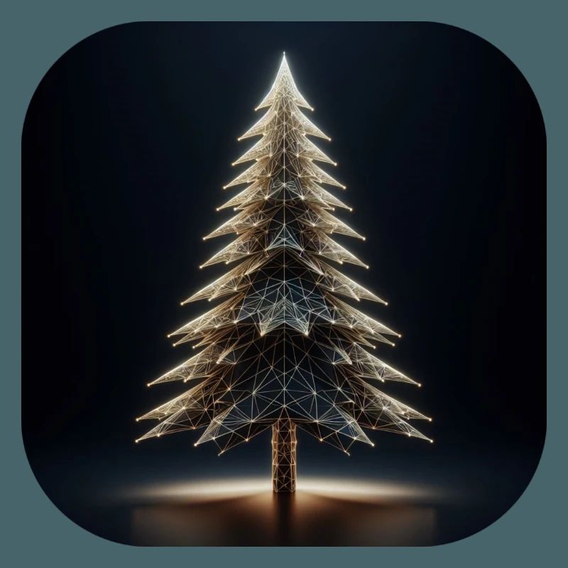 Weihnachtsbaum Polygone Licht Tannenbaum