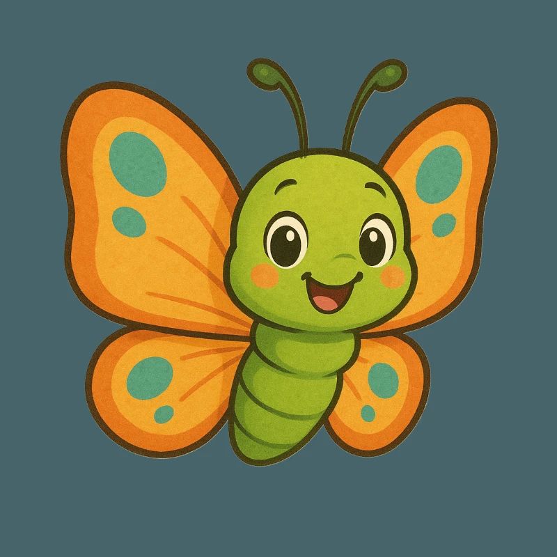 Conception de dessin animé papillon
