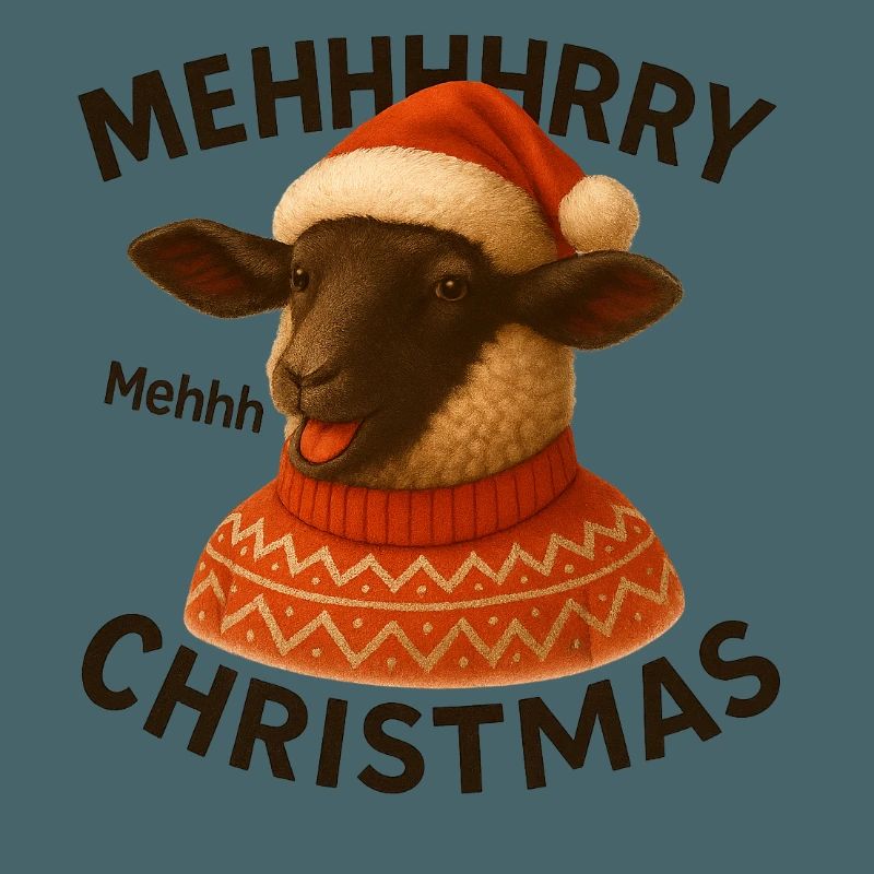 Meh Weihnachts-Schaf-Pullover