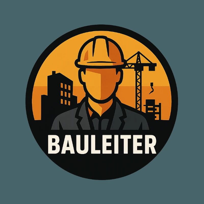 Builder Icon: Construction Worker at Construction Crane