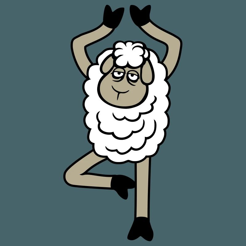 Sheep Tired Exhausted Sad Yoga Tree Pose Comic