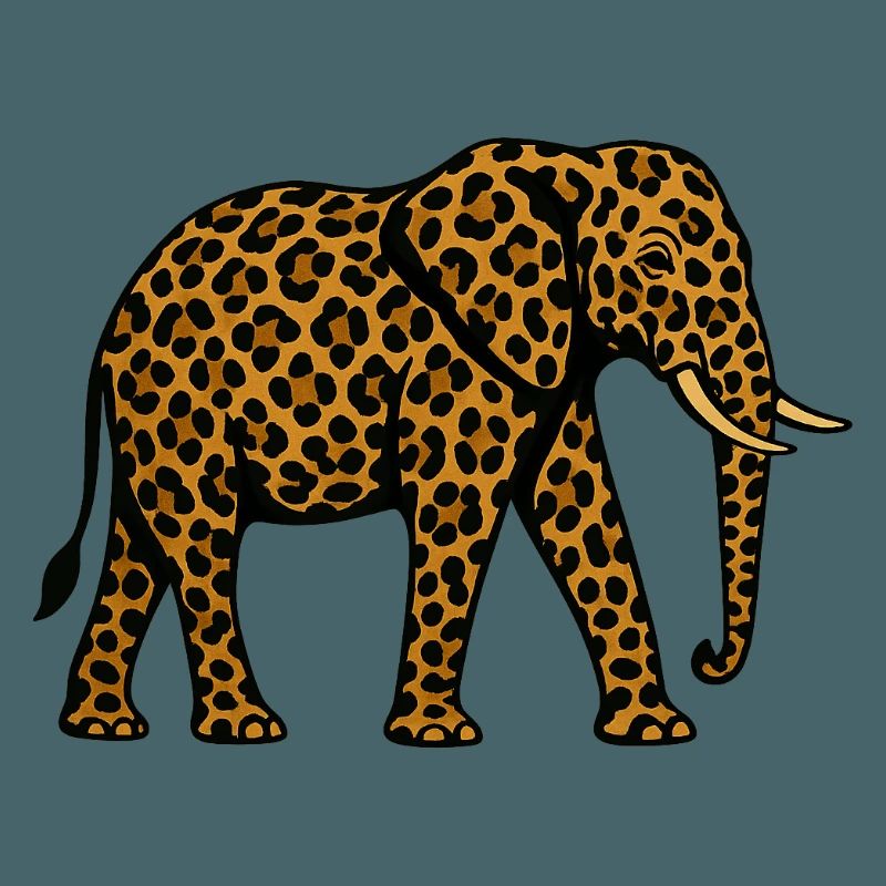 Leopard Elefant Muster