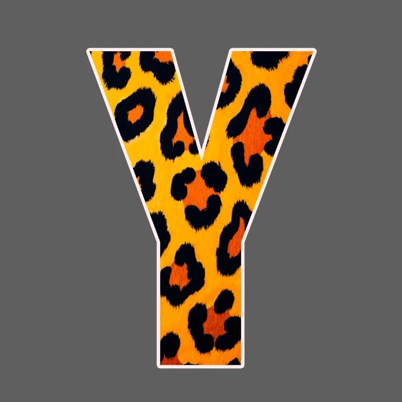 Leopard Y Letter Print