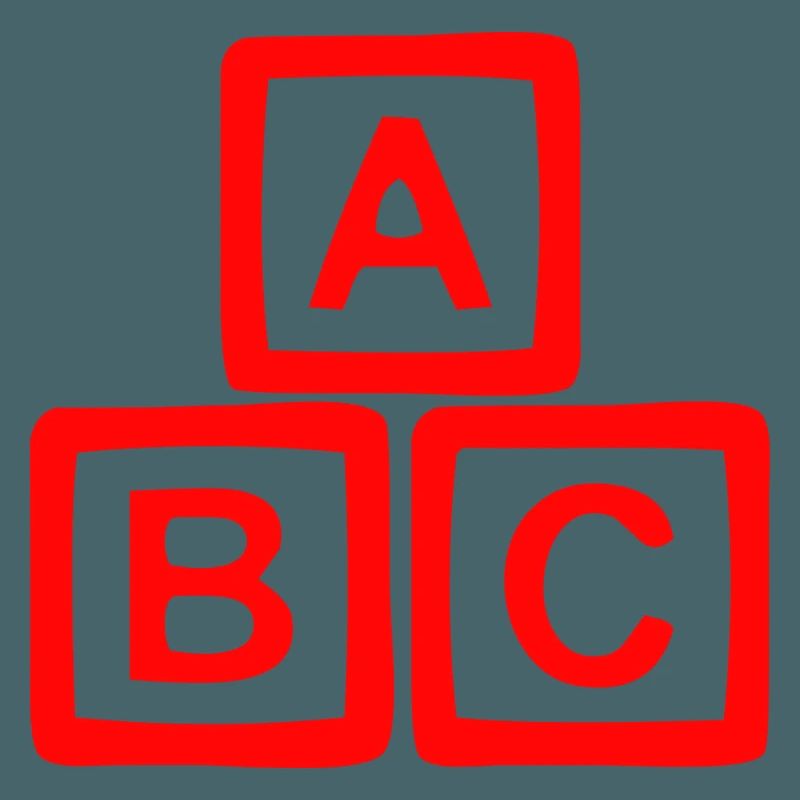 Conception contrastée de bloc ABC