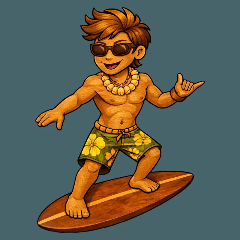 Surfer Hawaii-Stil