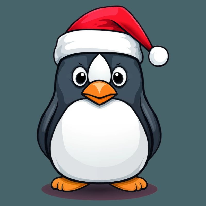 Weihnachtsmann Pinguin