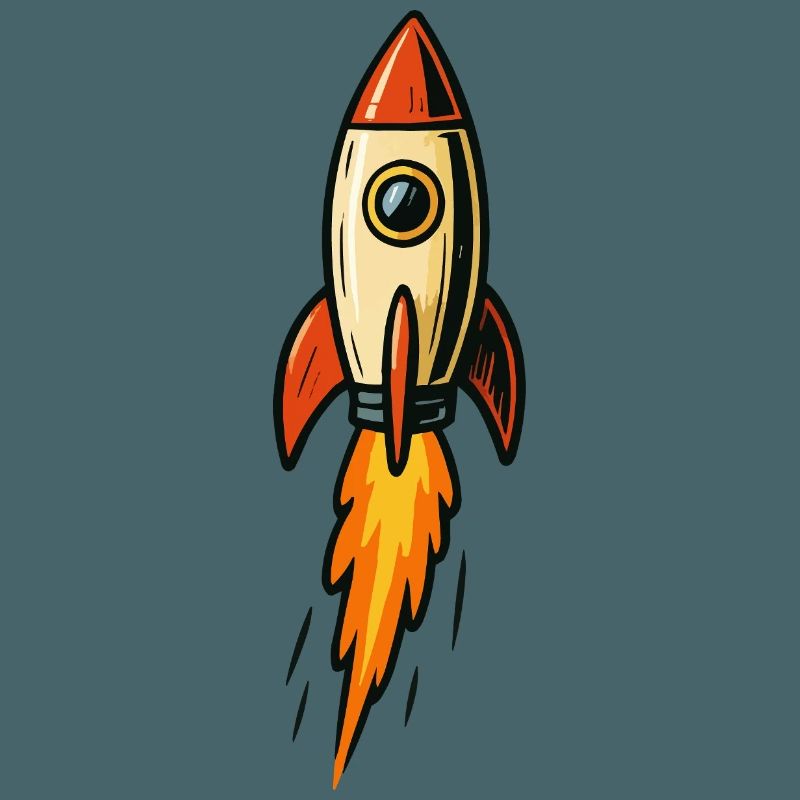 Rocket Illustration Fire Flight