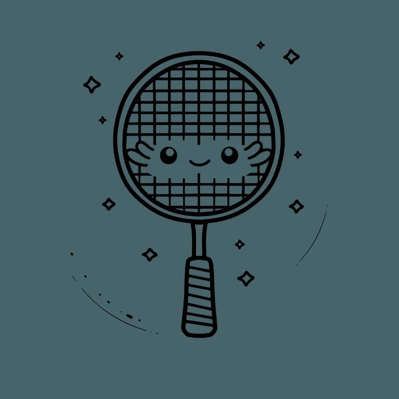 Badmintonschläger Comic