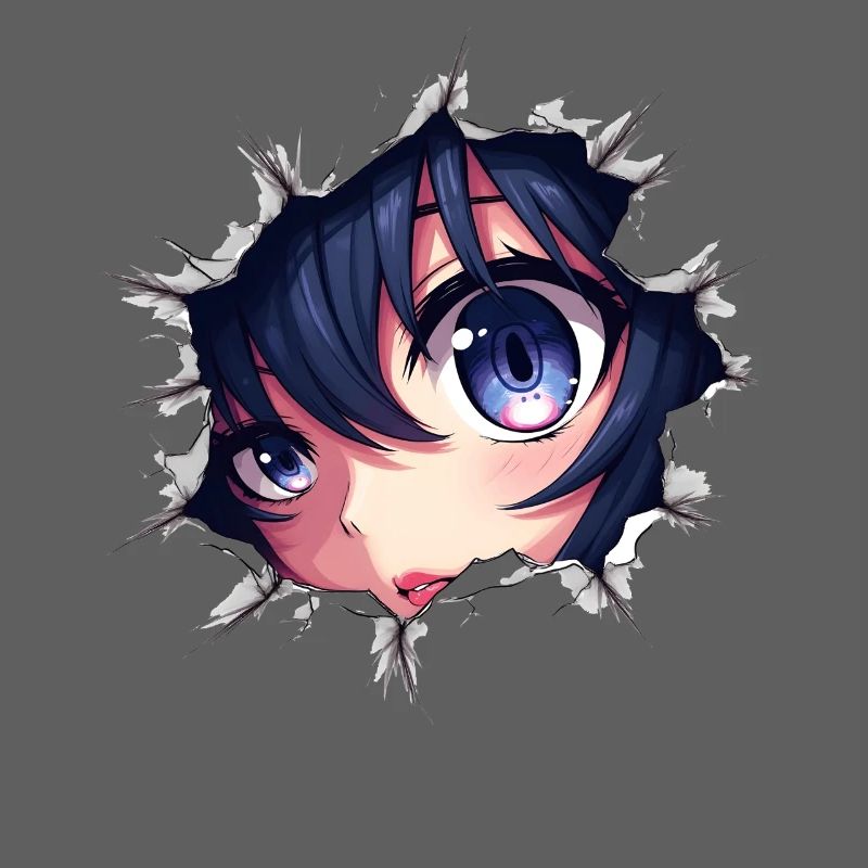 Anime Eye with Openwork Paper Effect