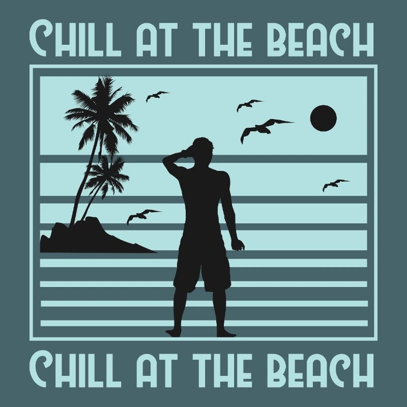 Conception de silhouette de plage décontractée