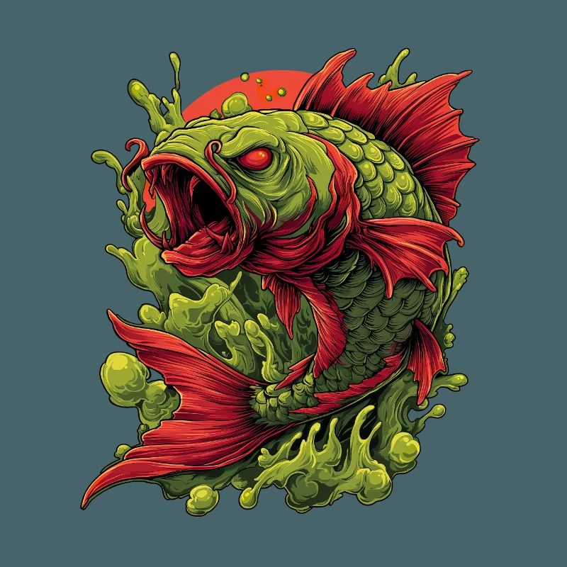 Smaragd-Koi-Wut-Spritzer
