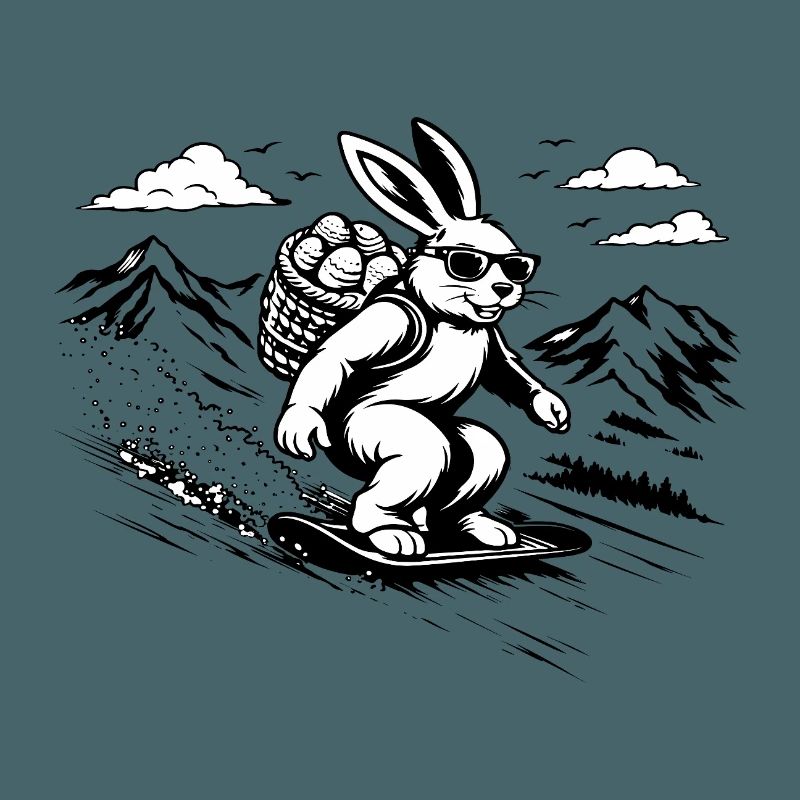 Snowboard Bunny Easter Bunny Cool Easter Vibes