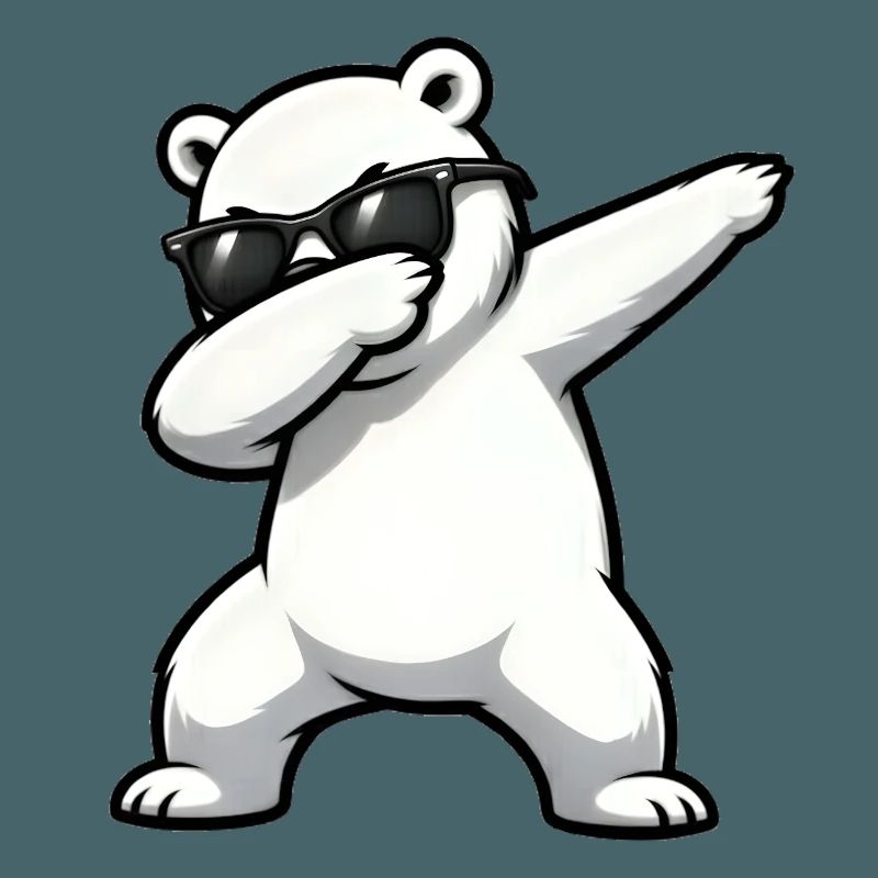Dabbing Eisbär