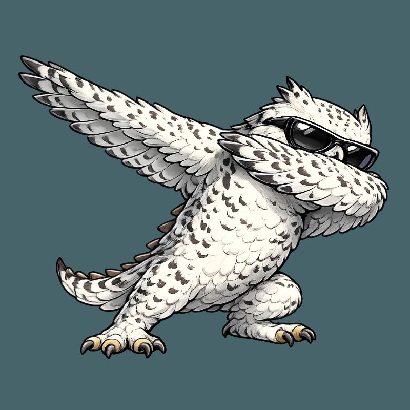 Dabbing Schneeeule
