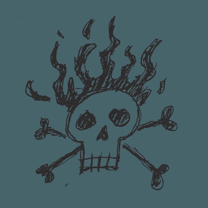 Flammen-Skull