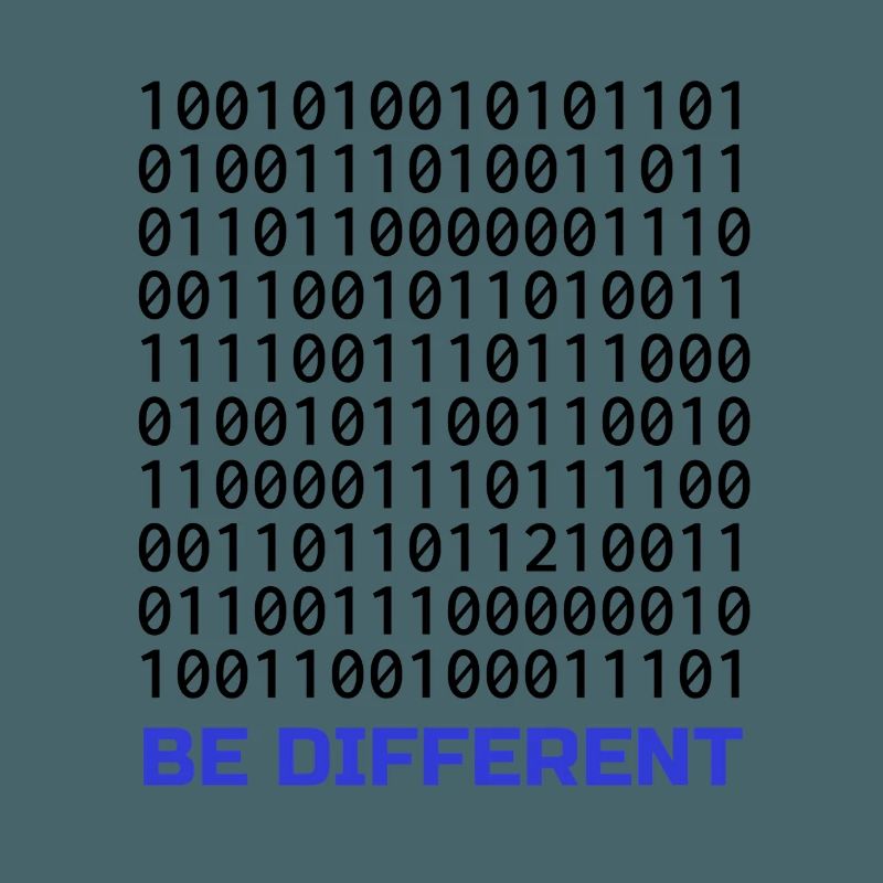 Be Different: Binäres Muster mit Botschaft