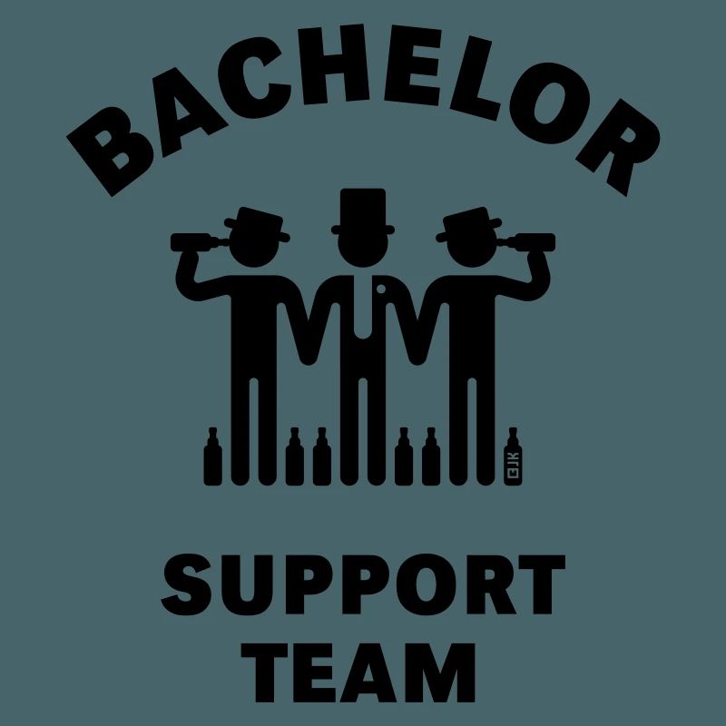 Junggesellen-Support-Team (Bräutigam / Junggesellenabschied / Schwarz)