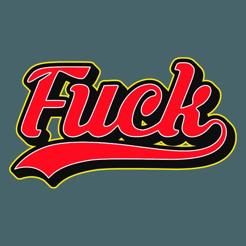 Bold F Word Retro Script Tee