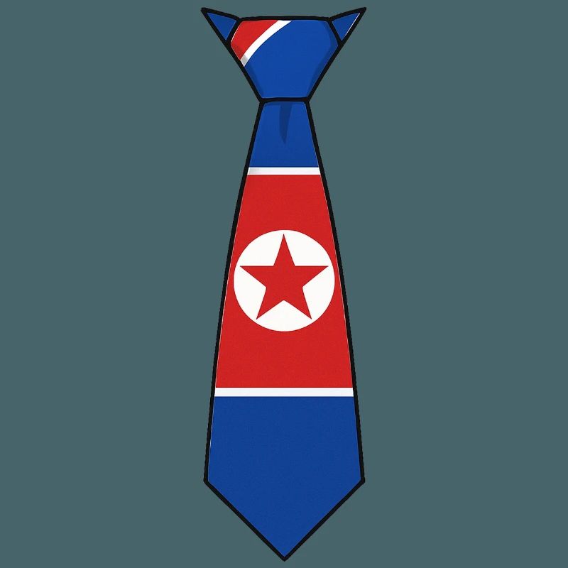 Cravate Corée du Nord – Conception du drapeau