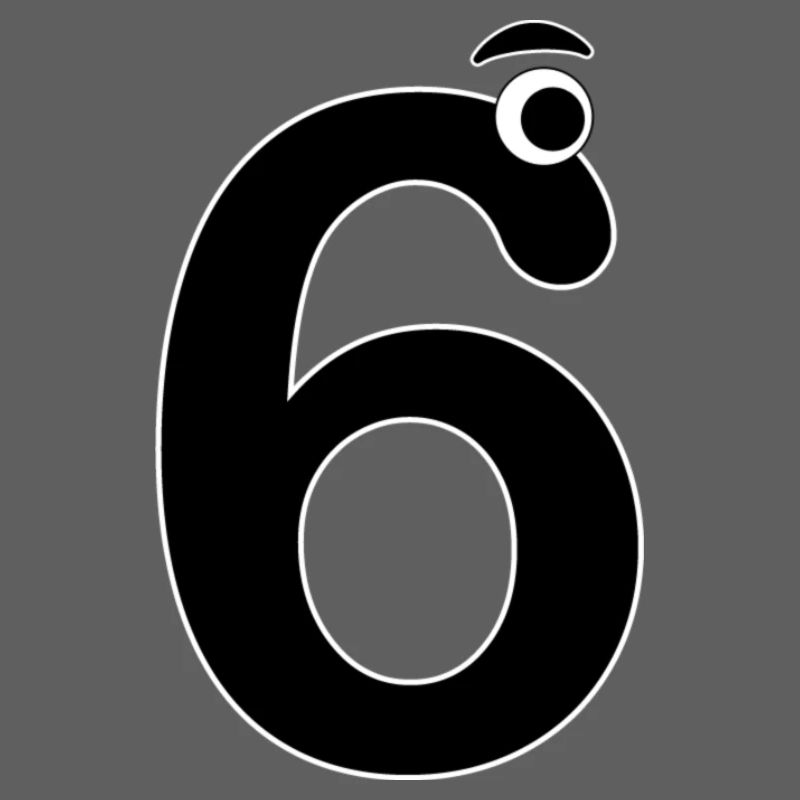 Number Six 6 Kids Birthday Learning Math