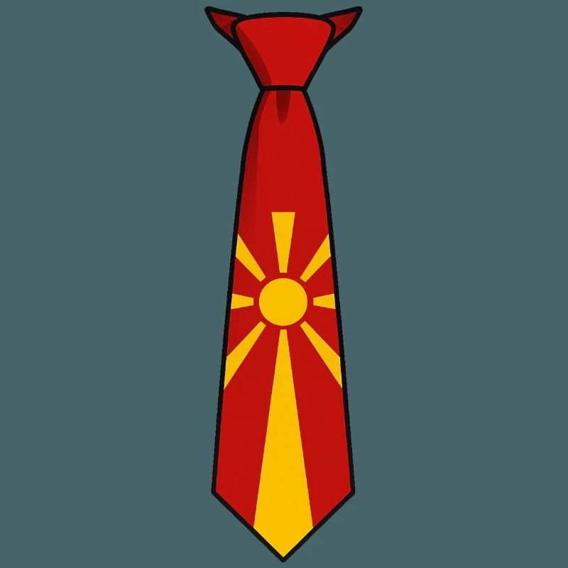 Cravate Macédoine – Conception du drapeau