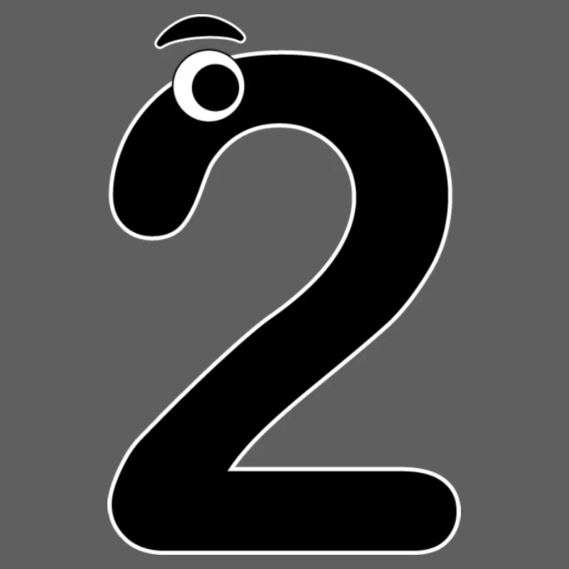 Number Two 2 Kids Birthday Learn Math