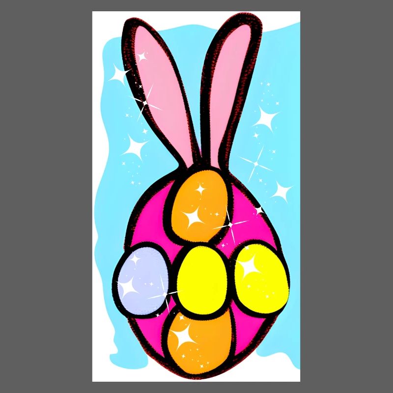 Bunte Osterhasen-Eier Illustration