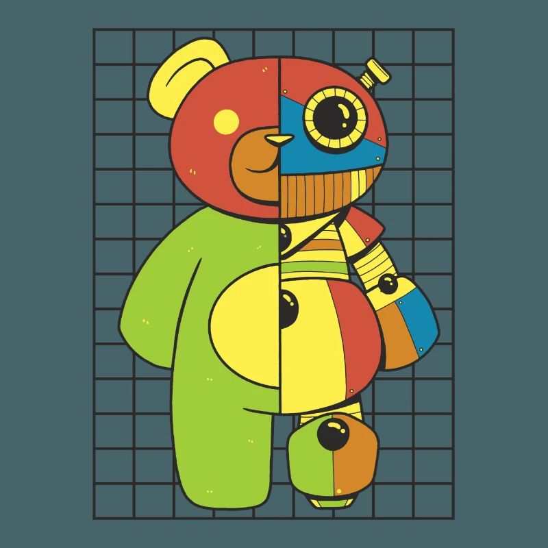 Teddy bear, robot