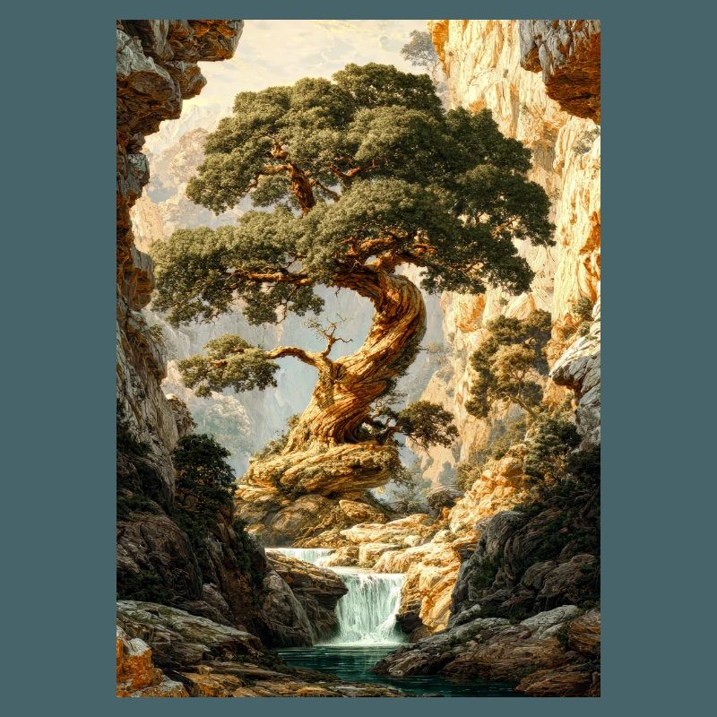Ancient Tree in Canyon Falls