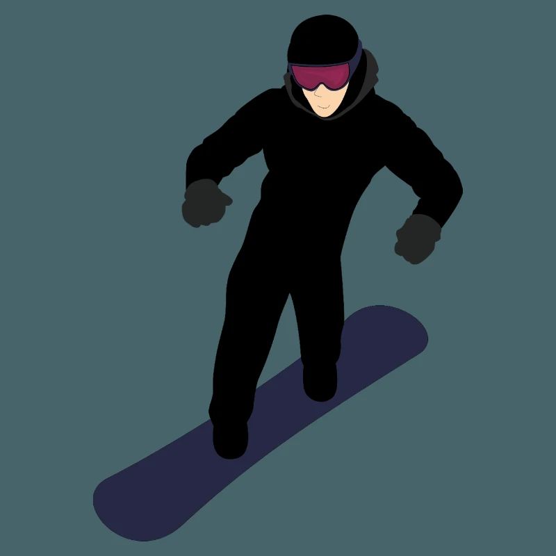 Dynamischer Snowboarder