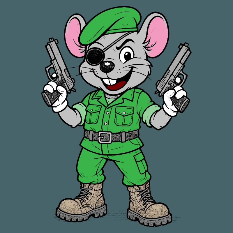 Bewaffneter Maus-Ranger