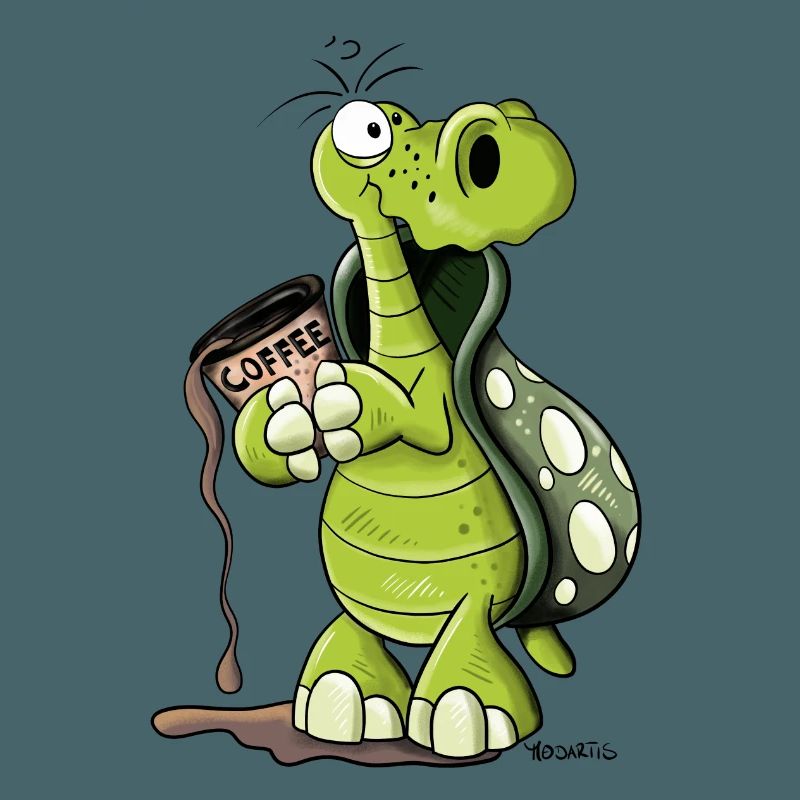Turtle needs coffee