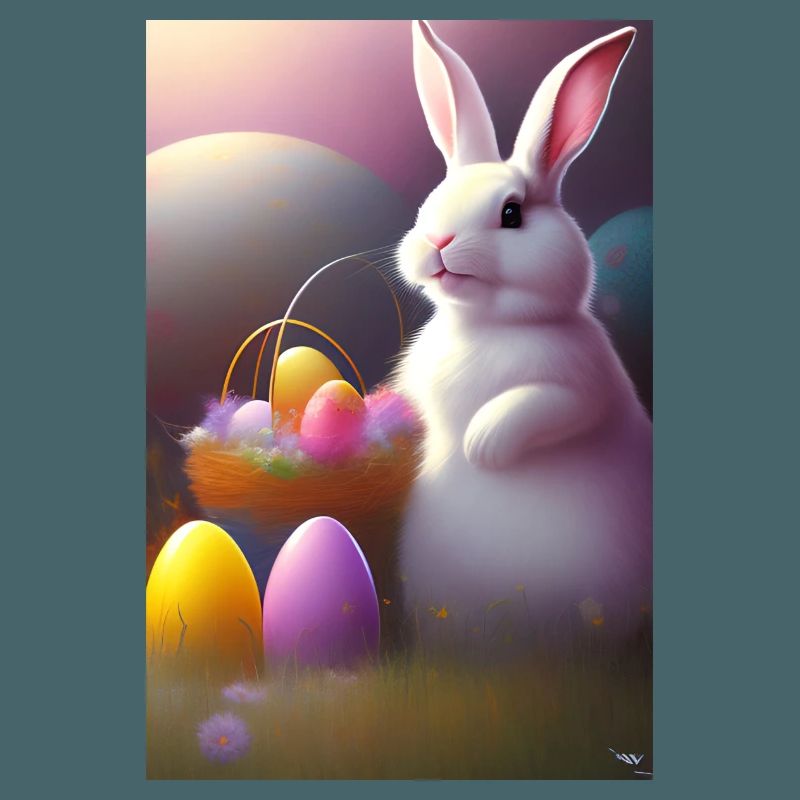 Easter Bunny with Easter Eggs