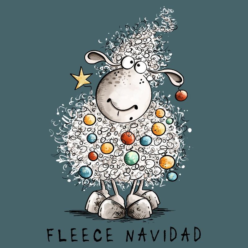 Fleece Navidad Weihnachtsschaf Cartoon Schaf