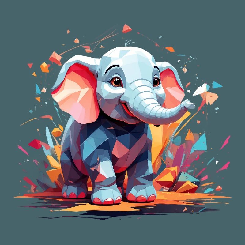 Explosion de couleur d’éléphant