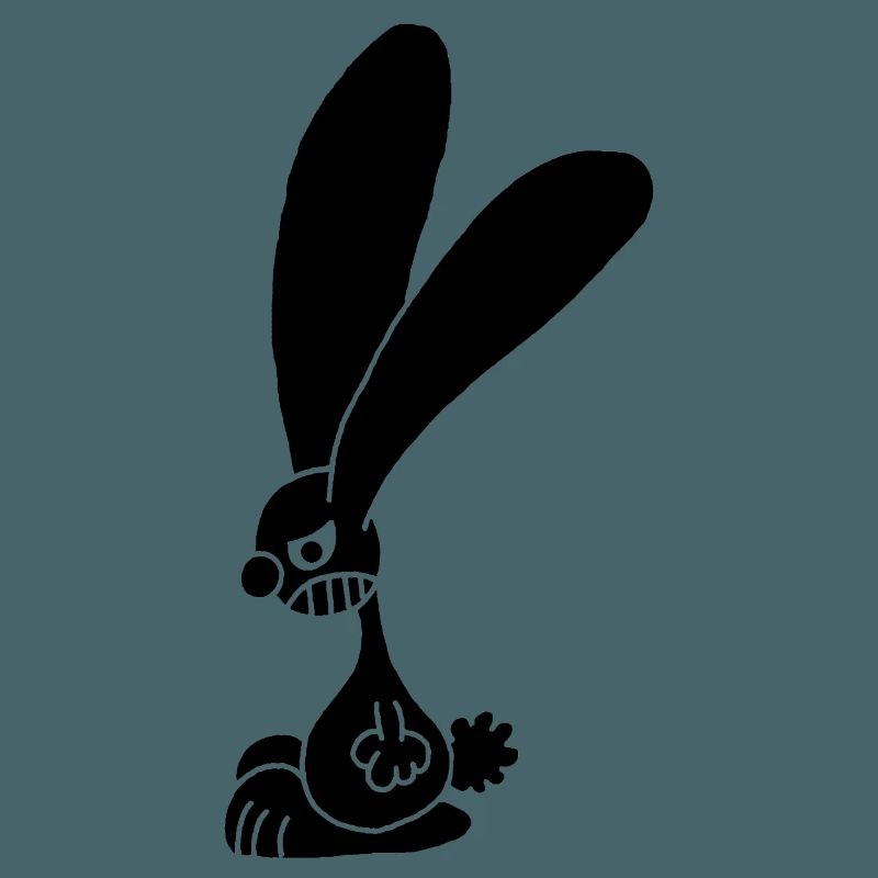 Grumpy Black Rabbit